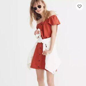 Madewell Texture & Thread Off-the-Shoulder Dress